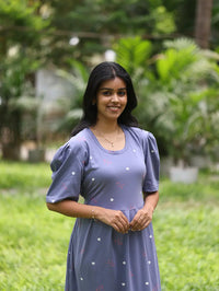 NB Printed Lavendar Soft Cotton Maxi