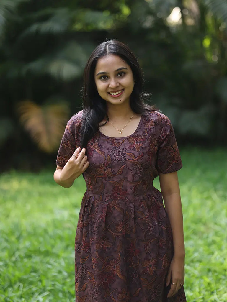 NB Printed Plum Feeding Cotton Maxi – Nitebloom