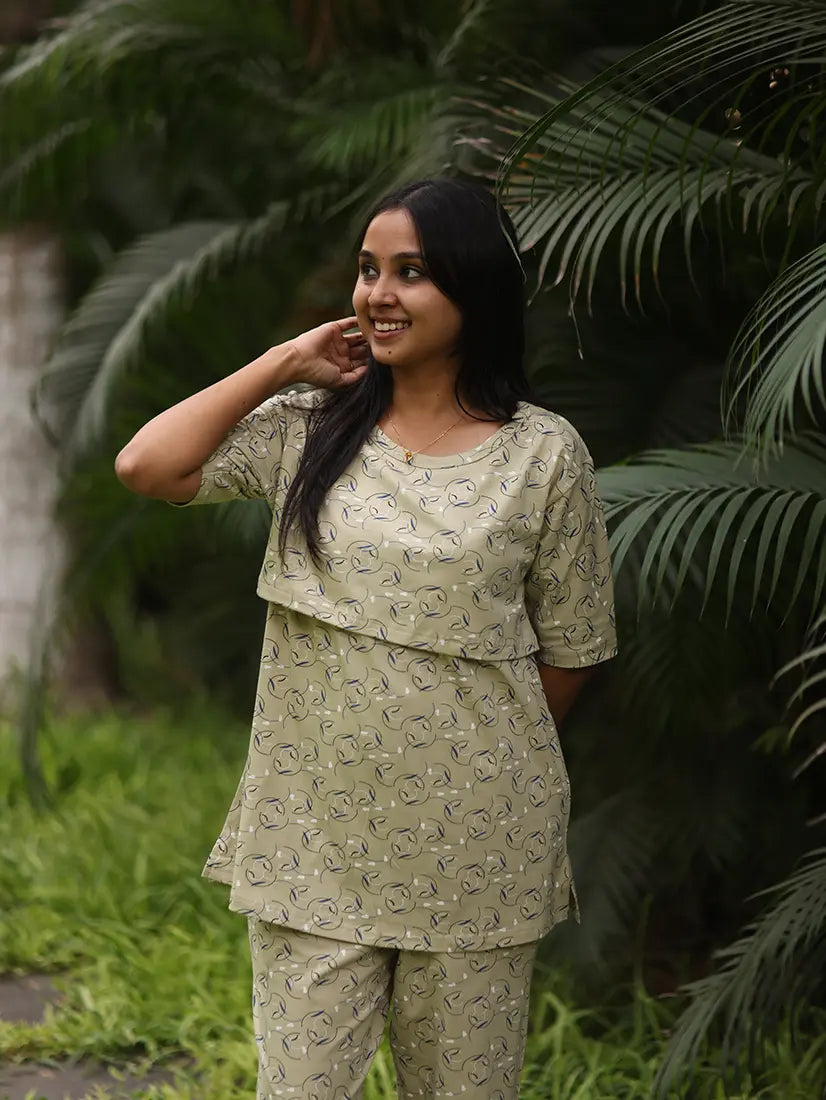 Sage Cotton Feeding Co-Ord