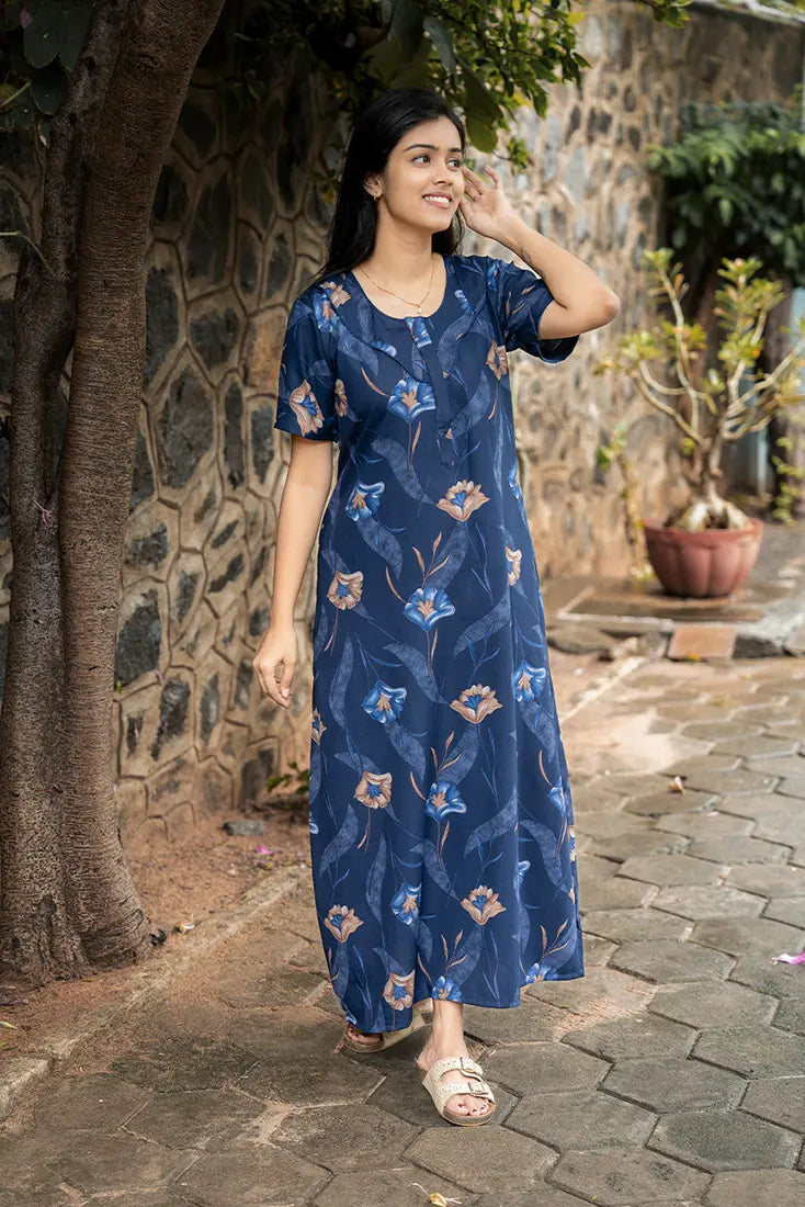 NB Printed Navy Alpine Nighty